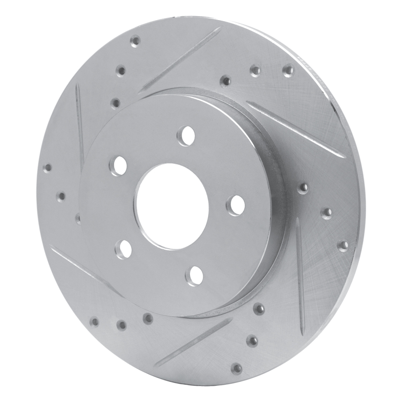 Ford Mondeo Brake Rotor (1) - Rear Left - R1 Concepts - Drilled & Slotted - Silver - `01-`08